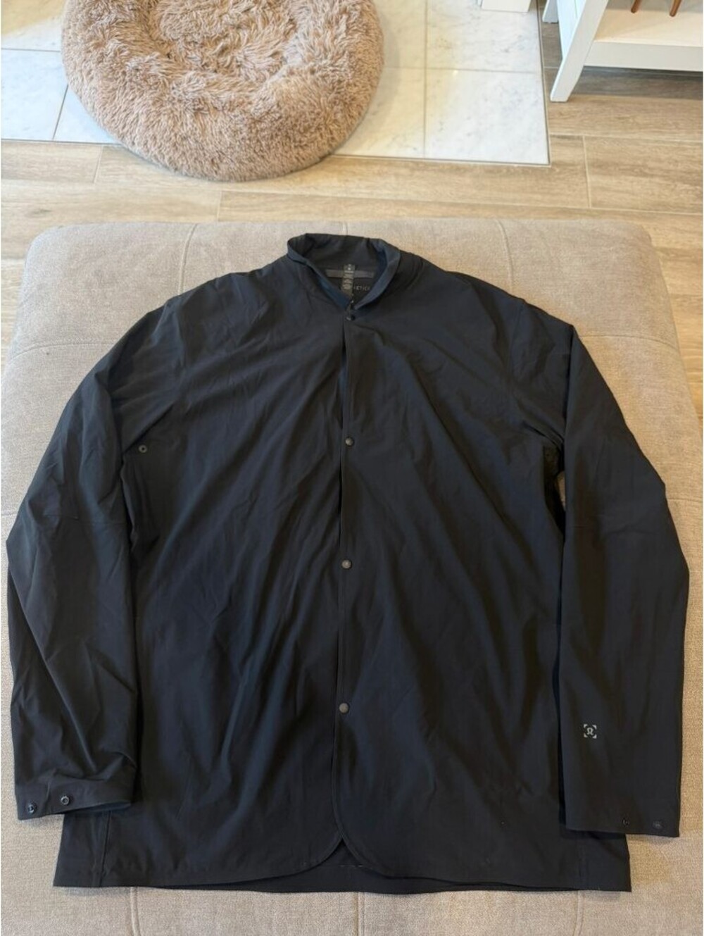 lululemon Mens XL Black Snap Front Shirt Jacket Shacket